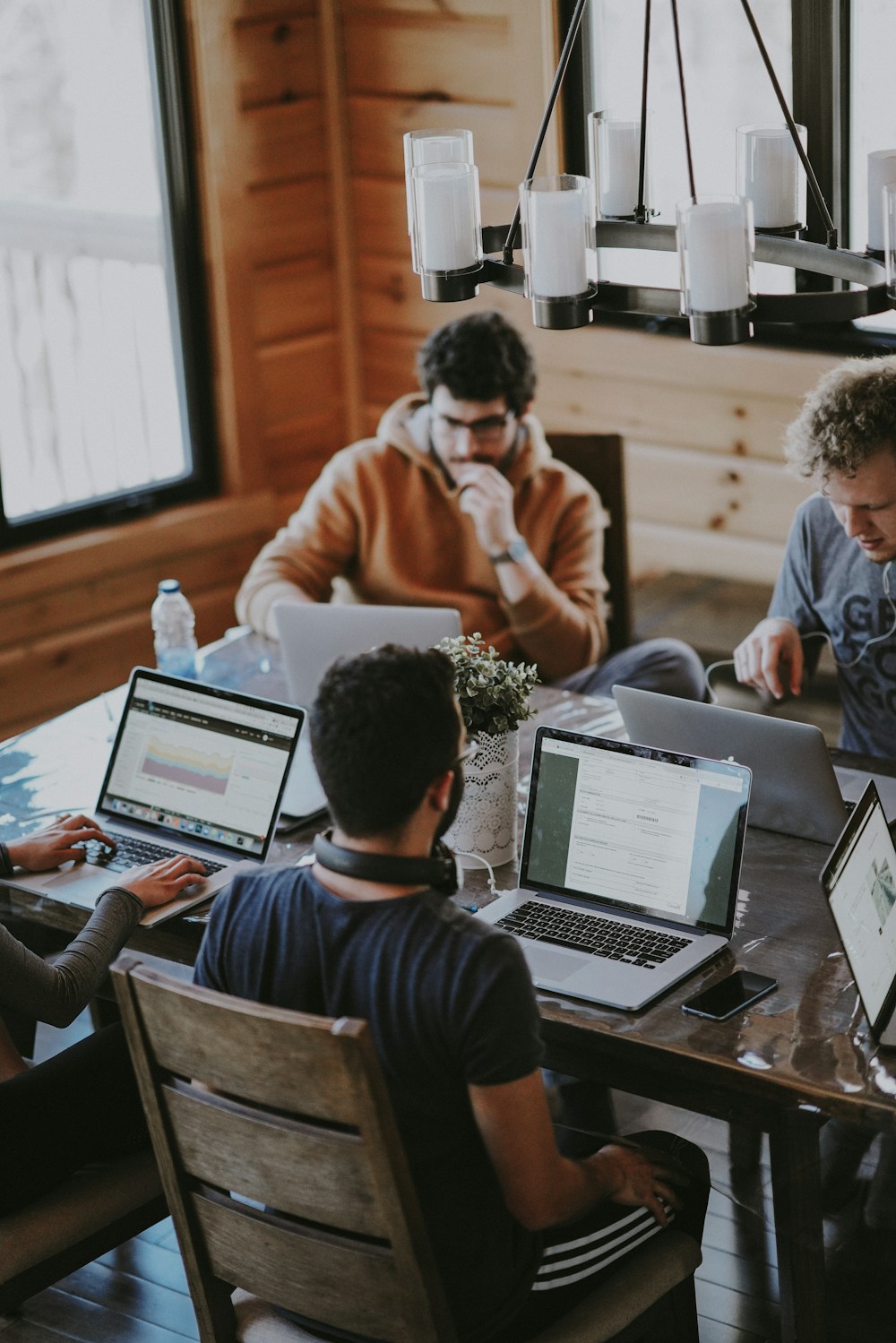 Small business team collaborating in an office